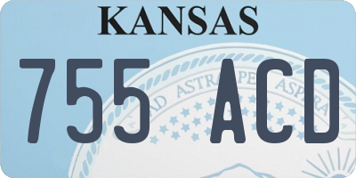 KS license plate 755ACD