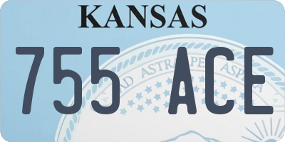 KS license plate 755ACE