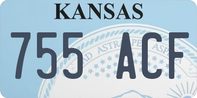 KS license plate 755ACF
