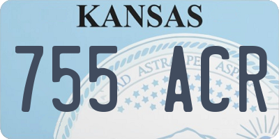 KS license plate 755ACR
