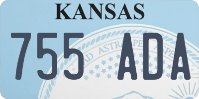 KS license plate 755ADA