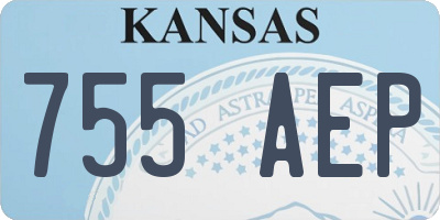KS license plate 755AEP