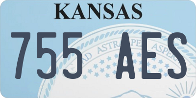 KS license plate 755AES