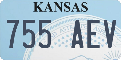 KS license plate 755AEV