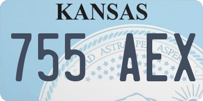 KS license plate 755AEX