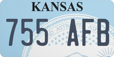 KS license plate 755AFB