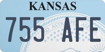 KS license plate 755AFE