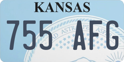 KS license plate 755AFG