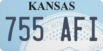 KS license plate 755AFI