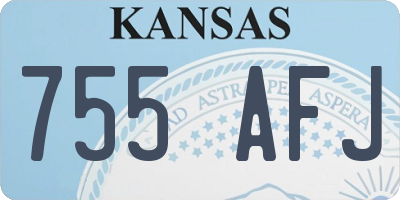 KS license plate 755AFJ