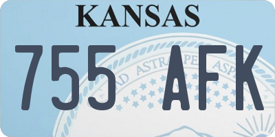 KS license plate 755AFK
