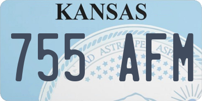 KS license plate 755AFM
