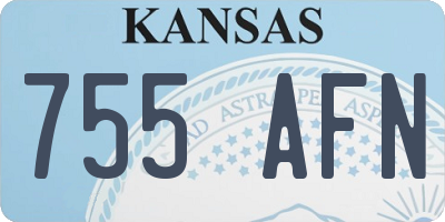 KS license plate 755AFN