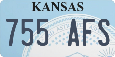 KS license plate 755AFS