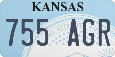 KS license plate 755AGR