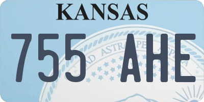 KS license plate 755AHE