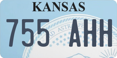 KS license plate 755AHH