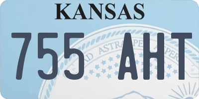 KS license plate 755AHT