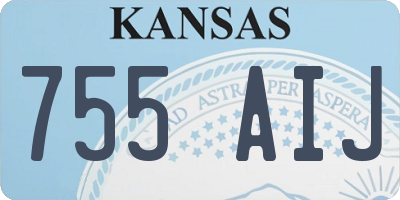 KS license plate 755AIJ