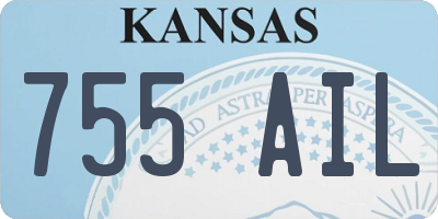 KS license plate 755AIL
