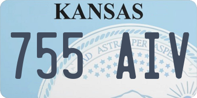 KS license plate 755AIV