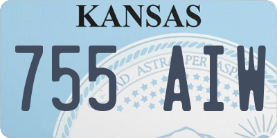 KS license plate 755AIW