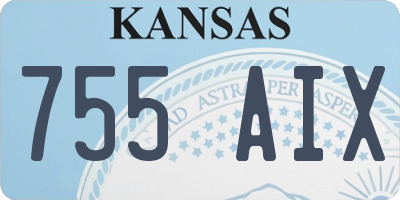 KS license plate 755AIX