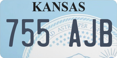 KS license plate 755AJB