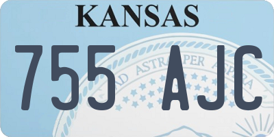 KS license plate 755AJC