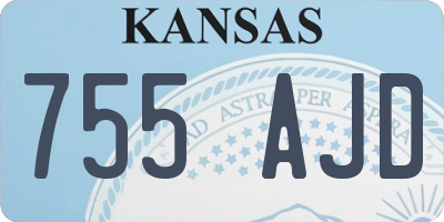 KS license plate 755AJD