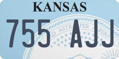 KS license plate 755AJJ