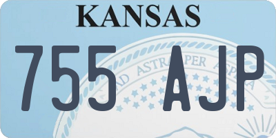 KS license plate 755AJP