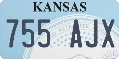 KS license plate 755AJX
