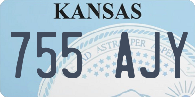 KS license plate 755AJY
