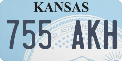 KS license plate 755AKH