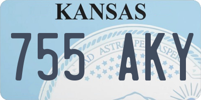 KS license plate 755AKY