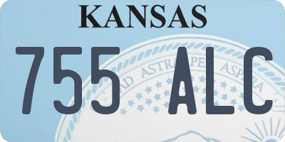 KS license plate 755ALC