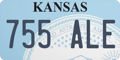 KS license plate 755ALE