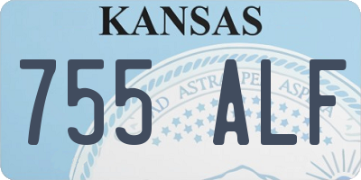 KS license plate 755ALF