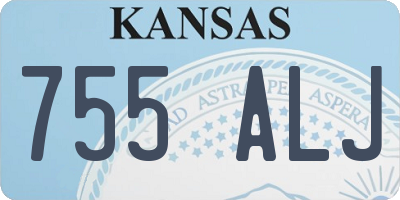 KS license plate 755ALJ