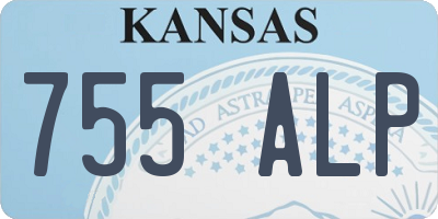 KS license plate 755ALP