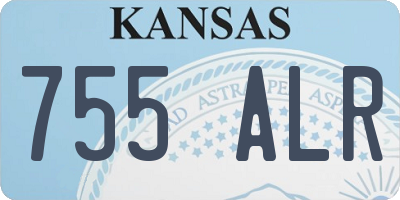 KS license plate 755ALR