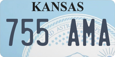 KS license plate 755AMA