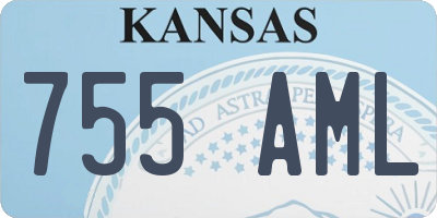 KS license plate 755AML
