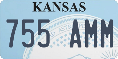 KS license plate 755AMM