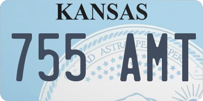 KS license plate 755AMT