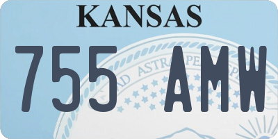 KS license plate 755AMW