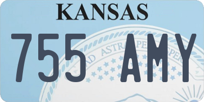 KS license plate 755AMY