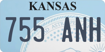 KS license plate 755ANH