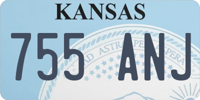 KS license plate 755ANJ